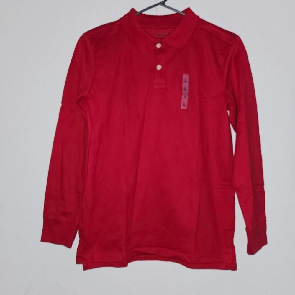 NEW 3 Children's Place TCP Polo Shirt Lot Boys Large 10-12 Red Blue Green LS SS